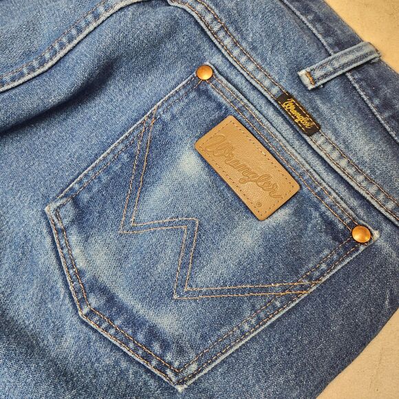 Wrangler Jeans Mens 36x30 13MWZ Denim Cowboy Western Chore Workwear Blue Collar - Picture 8 of 8